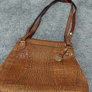 Brahmin Leather crocodile Purse- Used/ Vintage